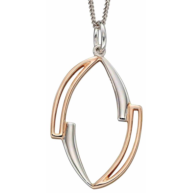 Collier plaqué rose or en argent 925/1000