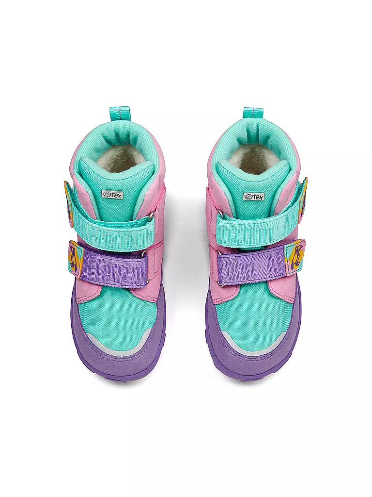 AFFENZAHN Kinder Winterstiefel VEGAN COMFY Kreativ Tukan rosa