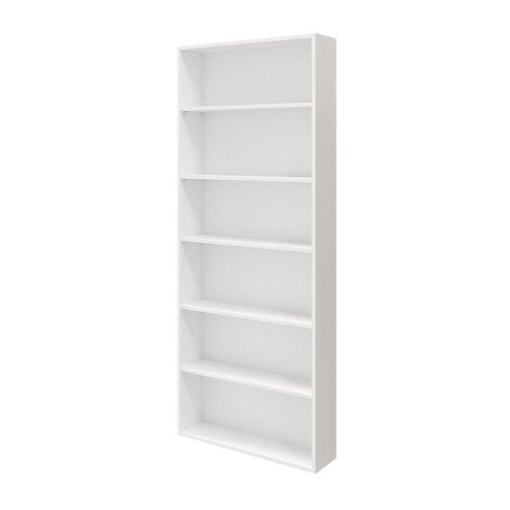 Bibliothèque portes battantes vitrées blanches GoodHome Atomia H. 187,5 x L. 75 x P. 22 cm