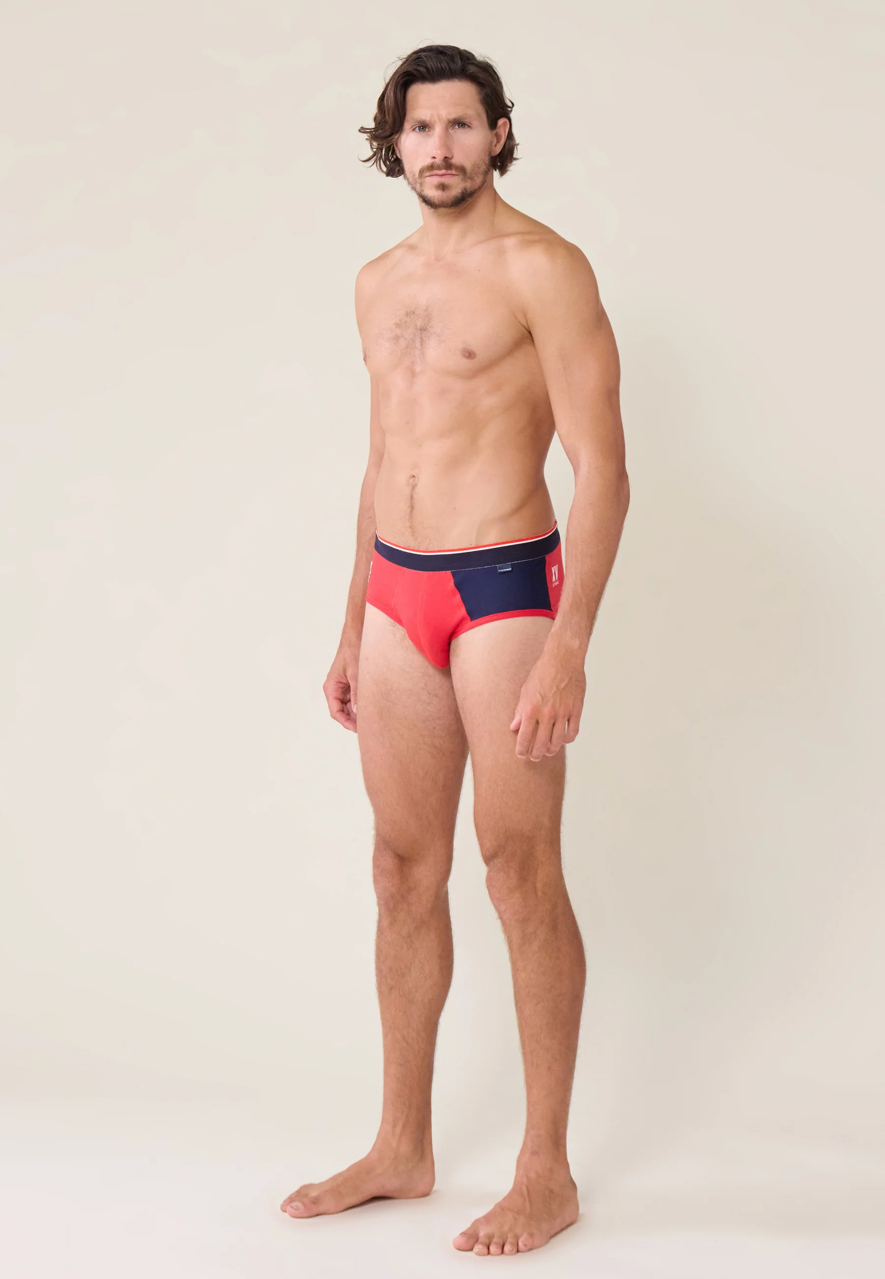 Slip en coton-Terrible Rouge Bleu Marine XV de France