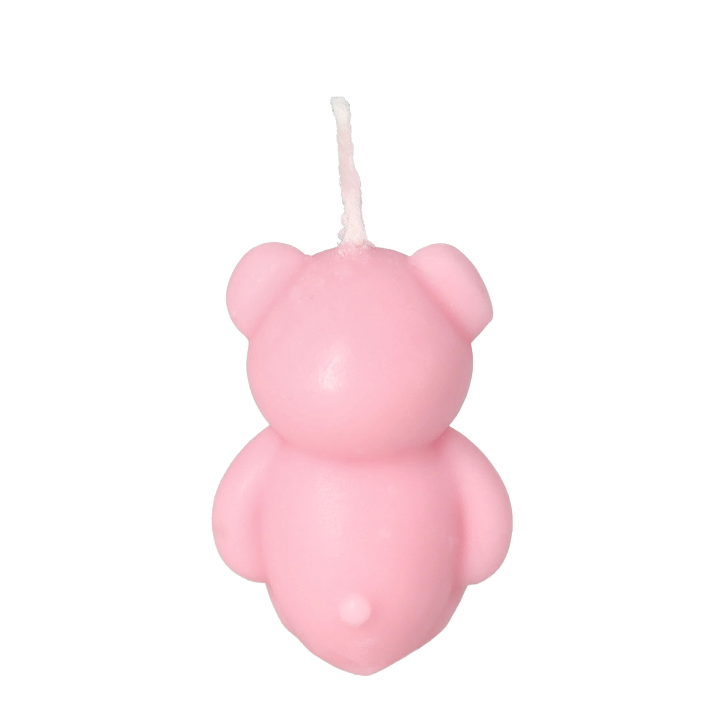 (5x3cm) Mini Teddy Duft Kerze Aromatherapie Home Deko Sojawachs Kerze Teddybär - Rosa