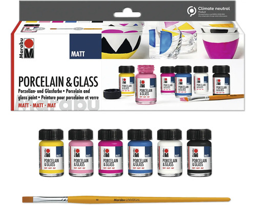Marabu Porselein & Glas Starterset Mat