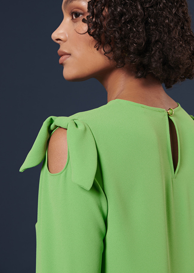 Robe Renatoverte en crêpe