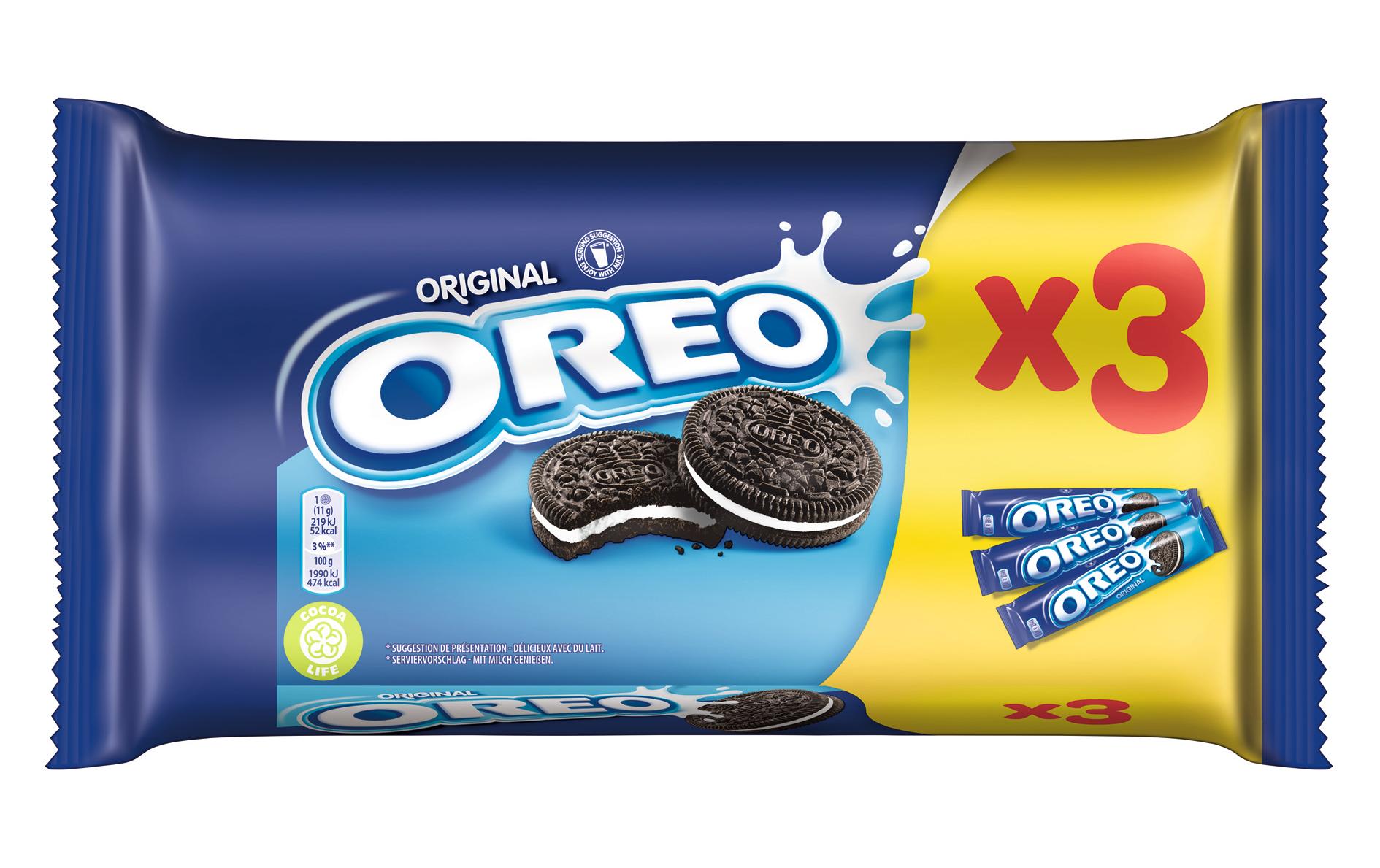 Guetzli Oreo Original 3 x 154 gSchokoladen Guetzli mit Vanillearoma