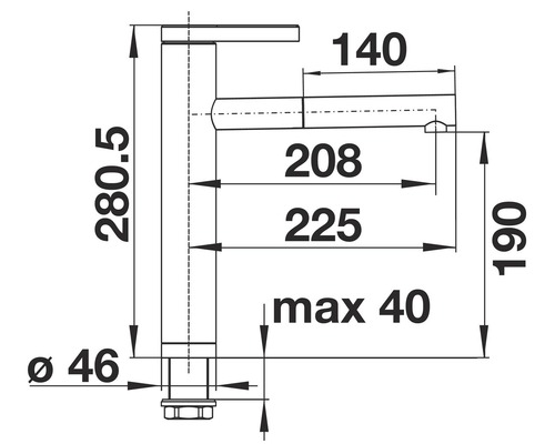Blanco keukenkraan LINEE-S chroom 517591