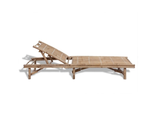 VIDAXL - Bain de soleil Chaise longue bambou