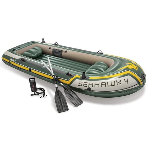 INTEX Seahawk 4 Oppblåsbar båt med årer og pumpe 68351NP
