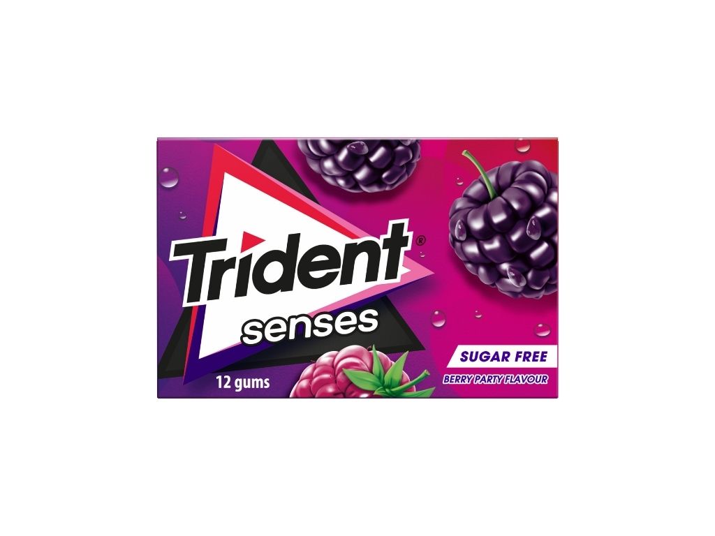 PASTILHAS TRIDENT ELÁSTICAS SENSES BERRY 23G