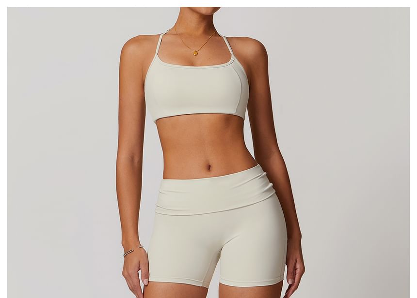 Skinniano - Lage Yoga Shorts met Effen Taille