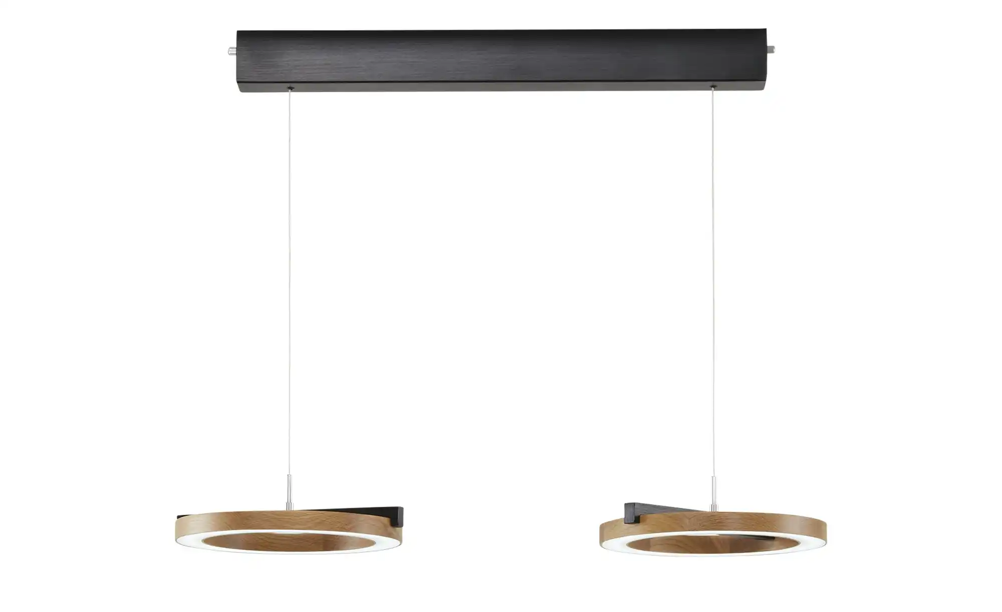 KHG LED-Pendelleuchte, 2-flammig, anthrazit / Eiche