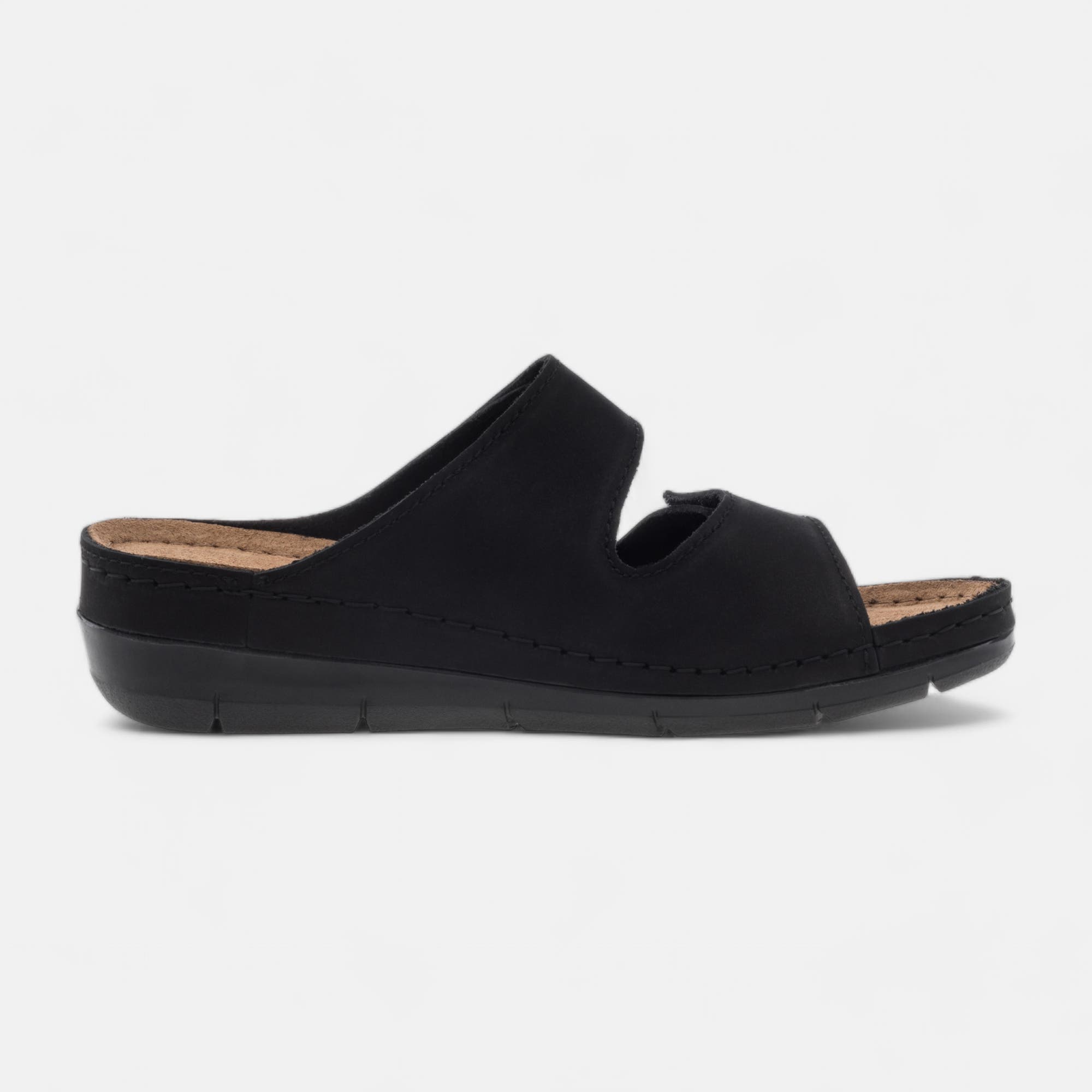 Chaussures confort paramédical Femme en cuir noir