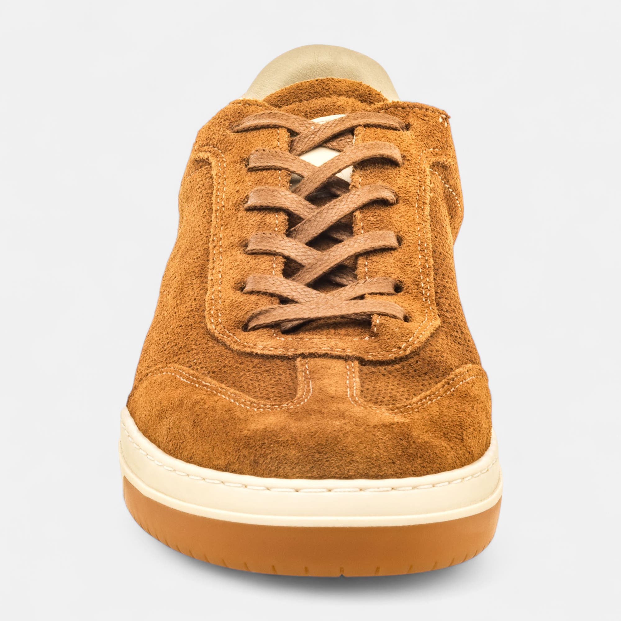 Baskets basses Homme en cuir camel