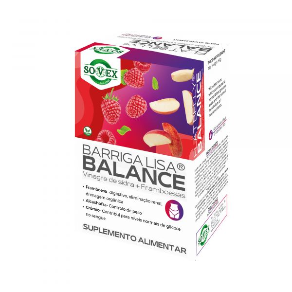 Sovex Barriga Lisa Balance Vinagre Sidra  Frambuesas 60 Cápsulas