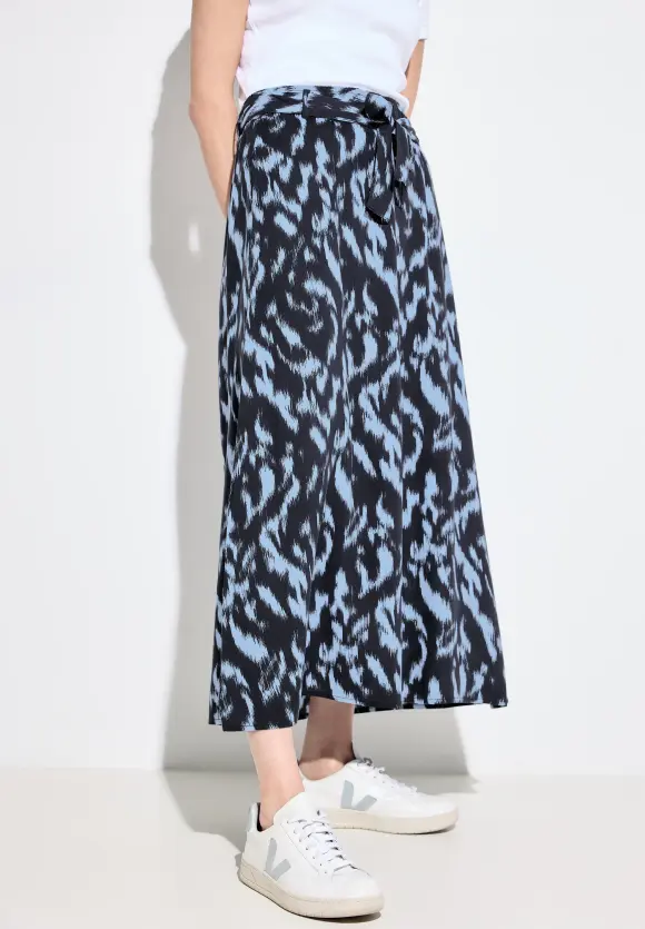 Viskose Print Rock - universal blue