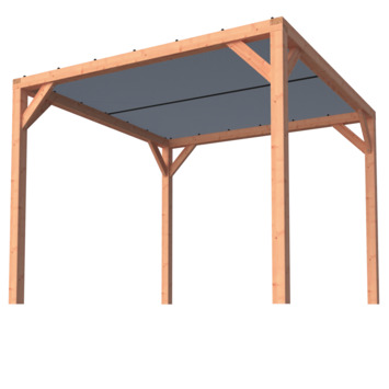 Pergola Silvano Douglas met schaduwdoek 324x324 cm