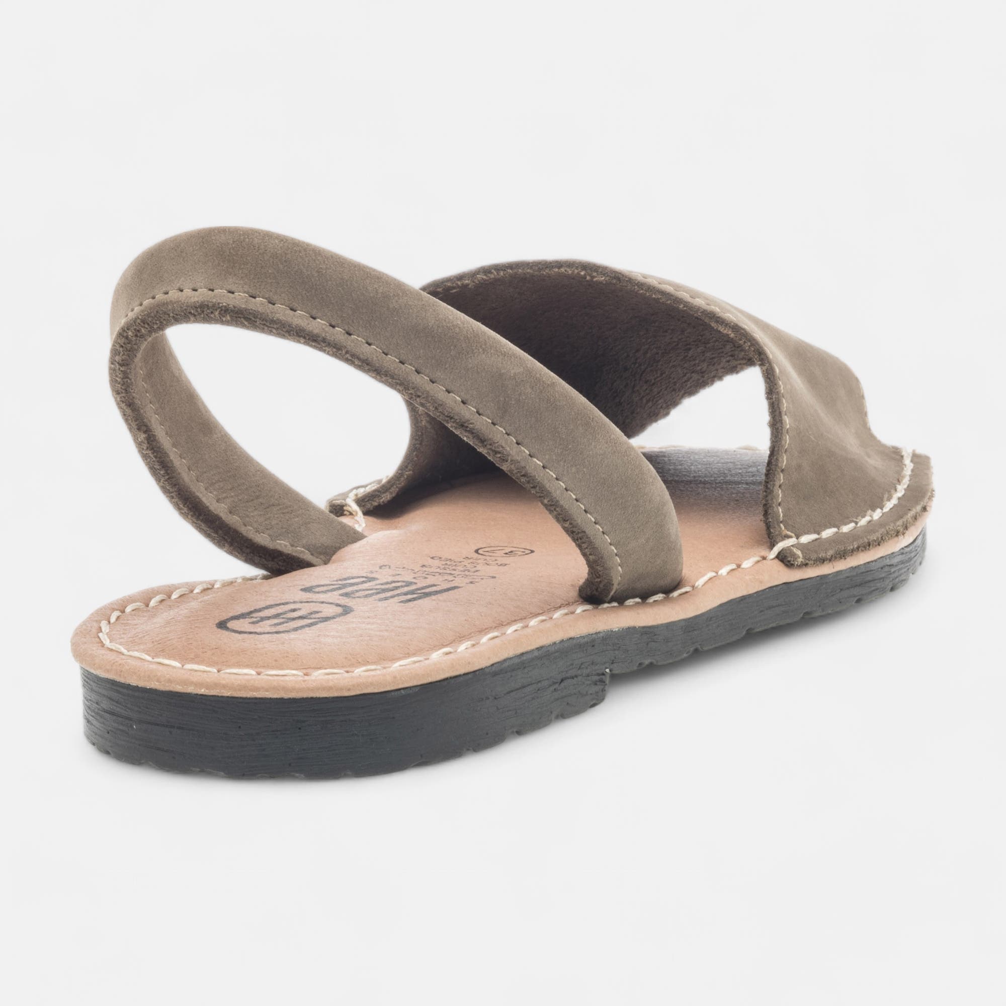 Sandales Femme en cuir kaki