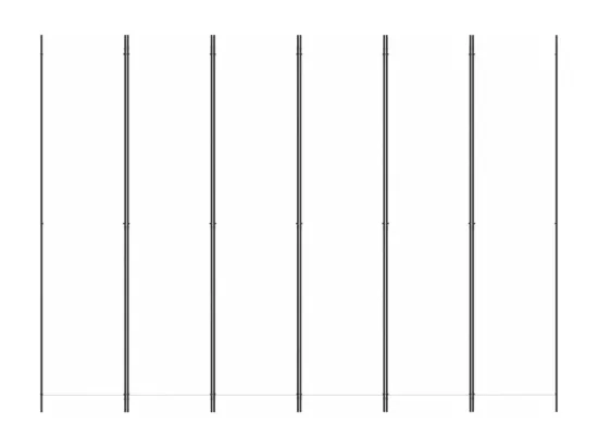 Cloison de séparation 6 panneaux Blanc 300x220 cm Tissu
