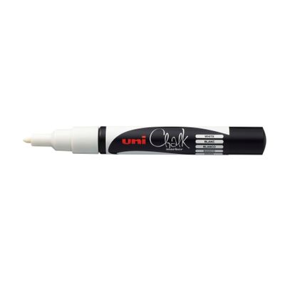 UNI CHALK - Marqueur craie - pointe moyenne conique - blanc