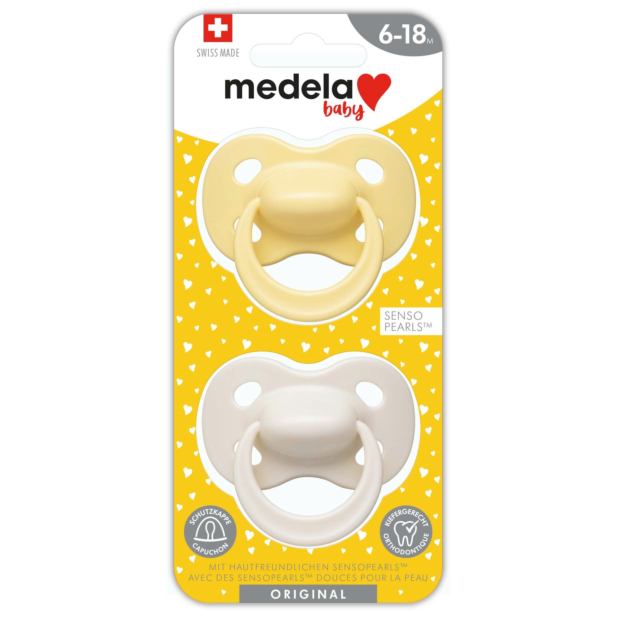 Medela Baby fopspeen Original 6-18m Duo geel