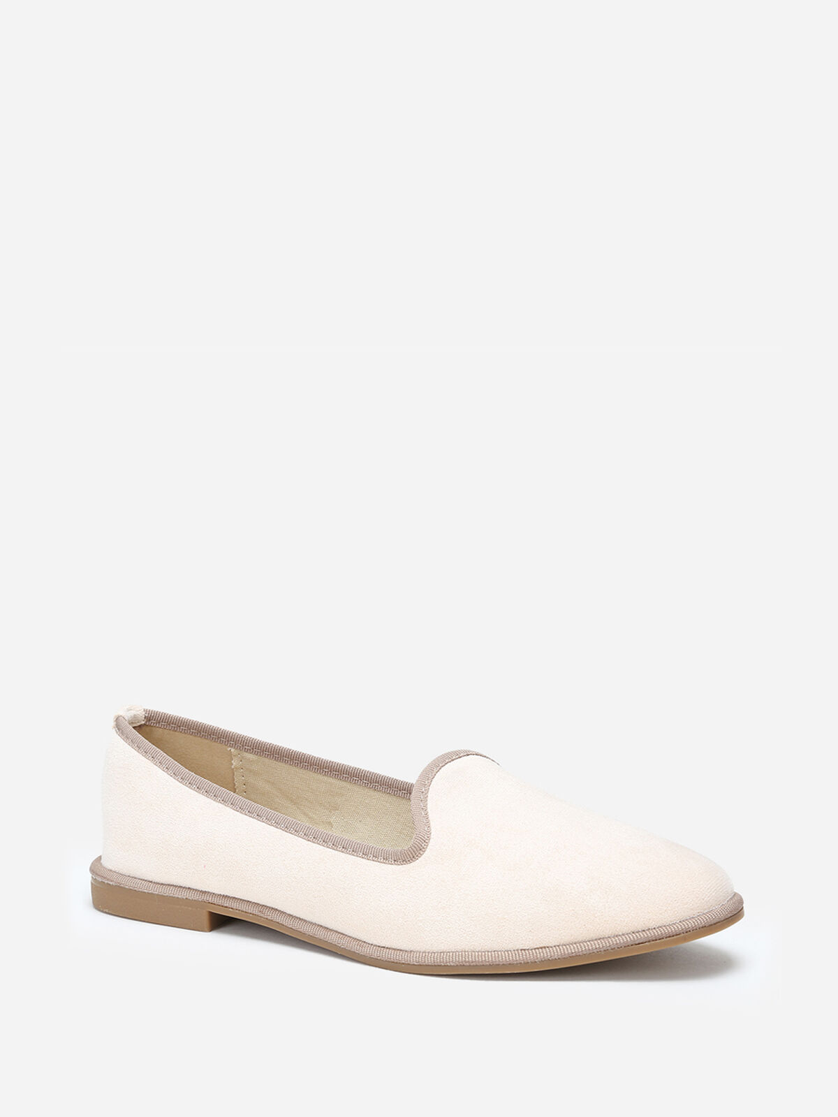 Slippers en suédine- Beige