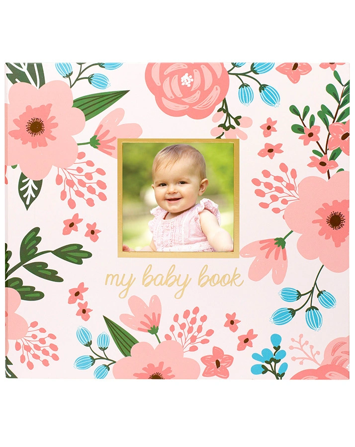 Baby Tagebuch FLORAL (deutsch) in rosa/bunt
