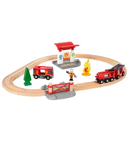 BRIO World Schienen - 18 Teile - Feuerwehrmann 33815