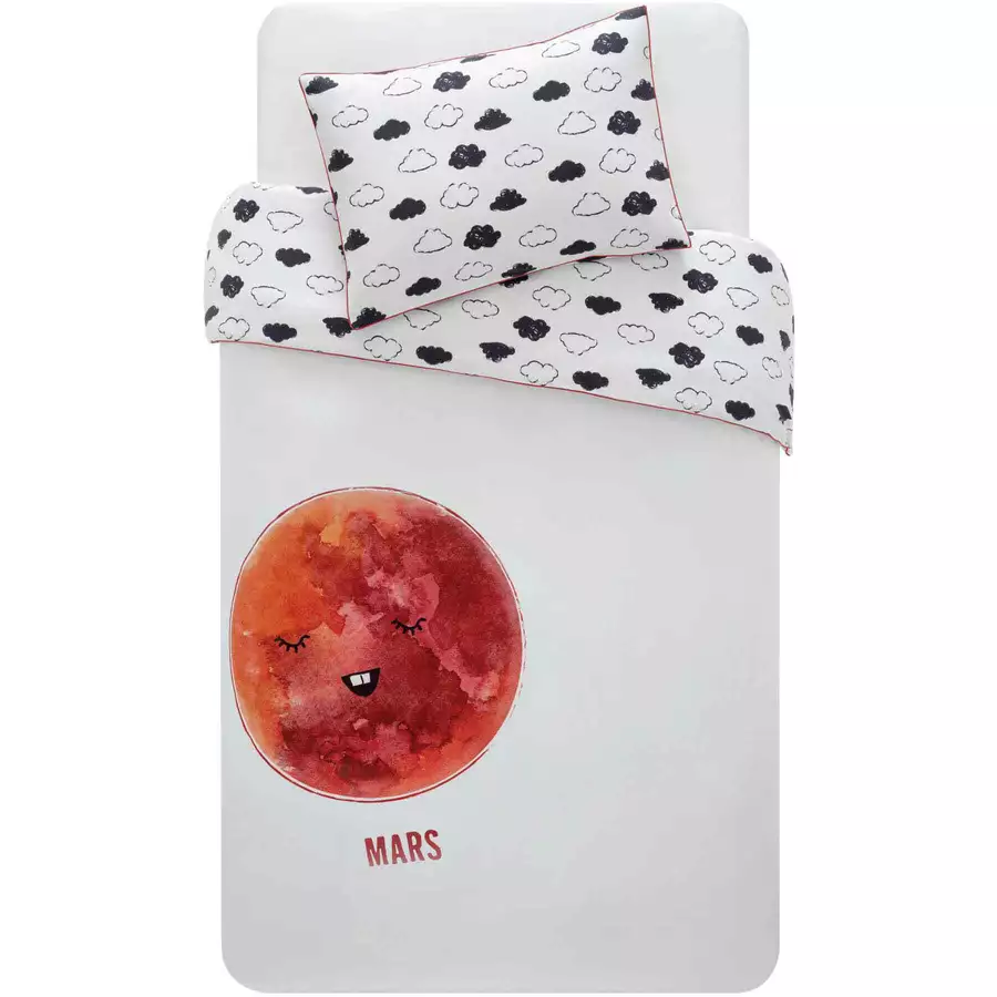 hibboux® Bettwäsche-Set Cosmic Mars Multicolor