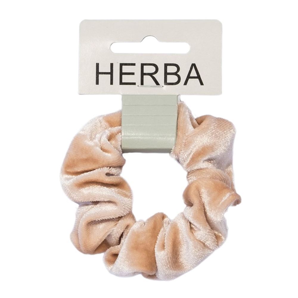 HERBA Scunci 9cm Samt beige 1 Stk
