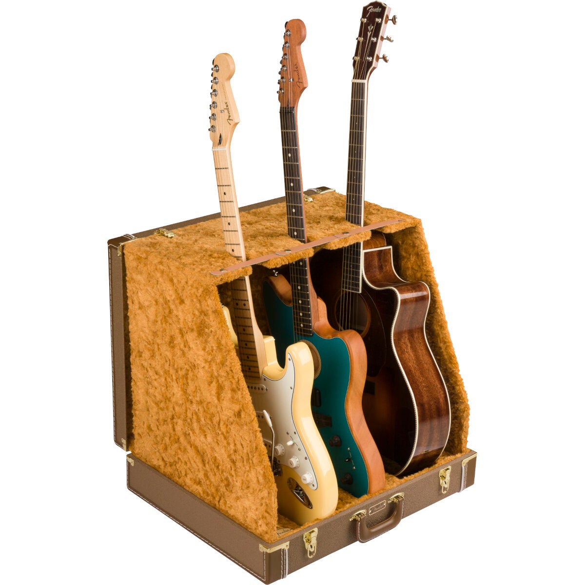 Fender Classic Series Case Stand 3 Brown statief voor drie gitaren / basgitaren