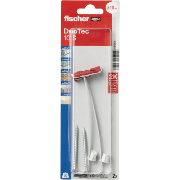 Fischer Hollewandplug DuoTec 10mm met schroef 2 stuks