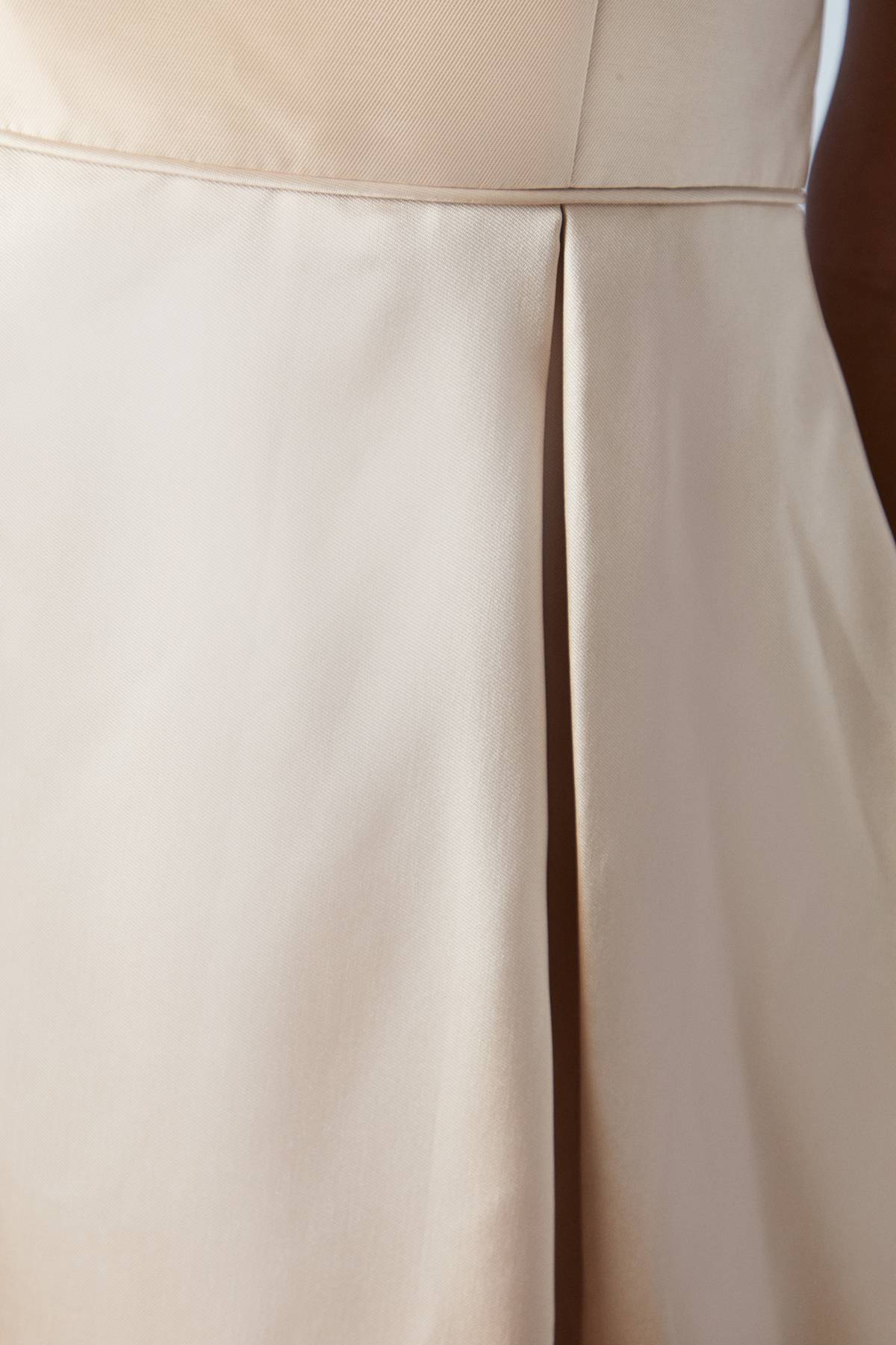 Coast Robe de Demoiselle d'Honneur en Sergé à Col Rond et Jupe Ample