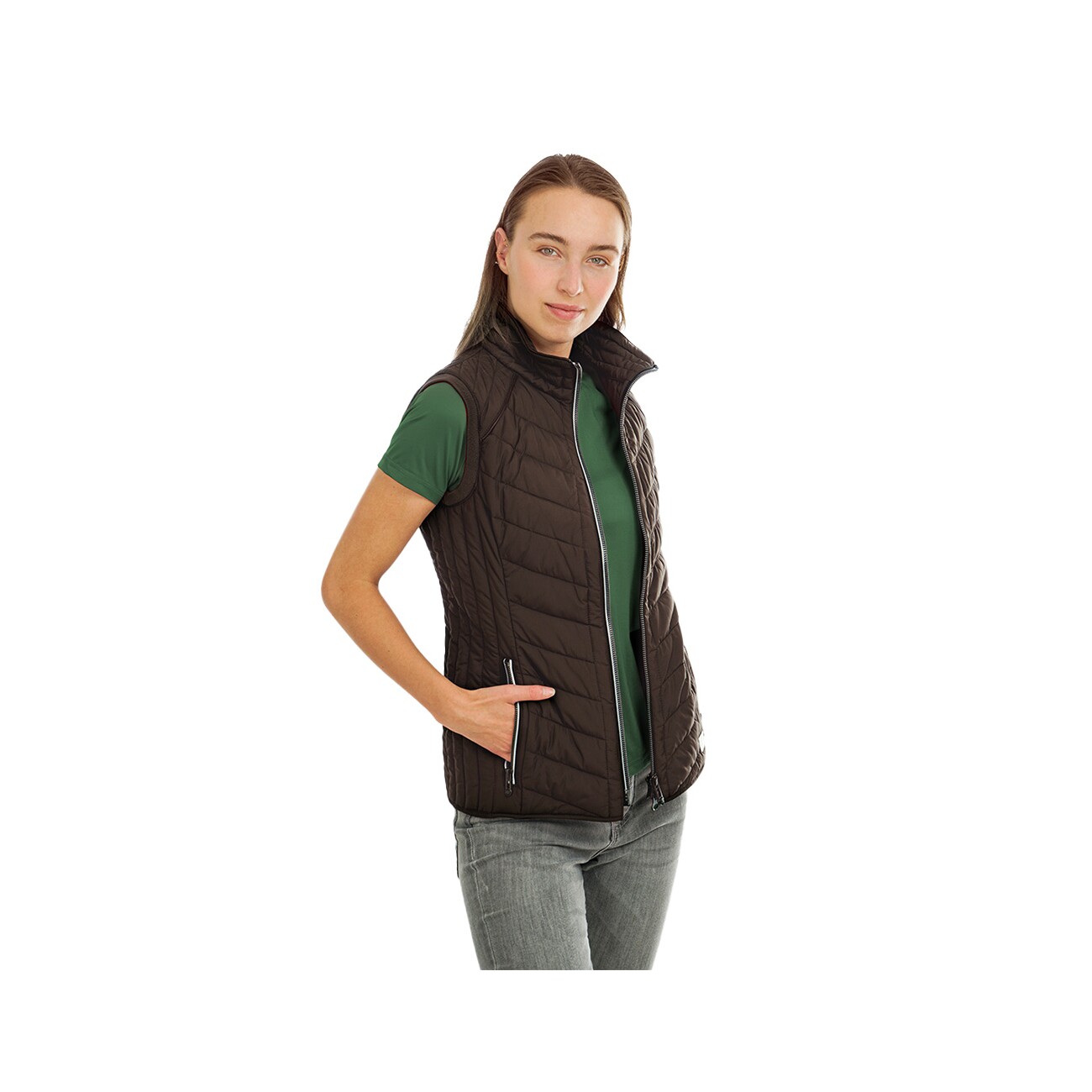 Knuffelwuff Damen Weste Riverside braun 42 - EU