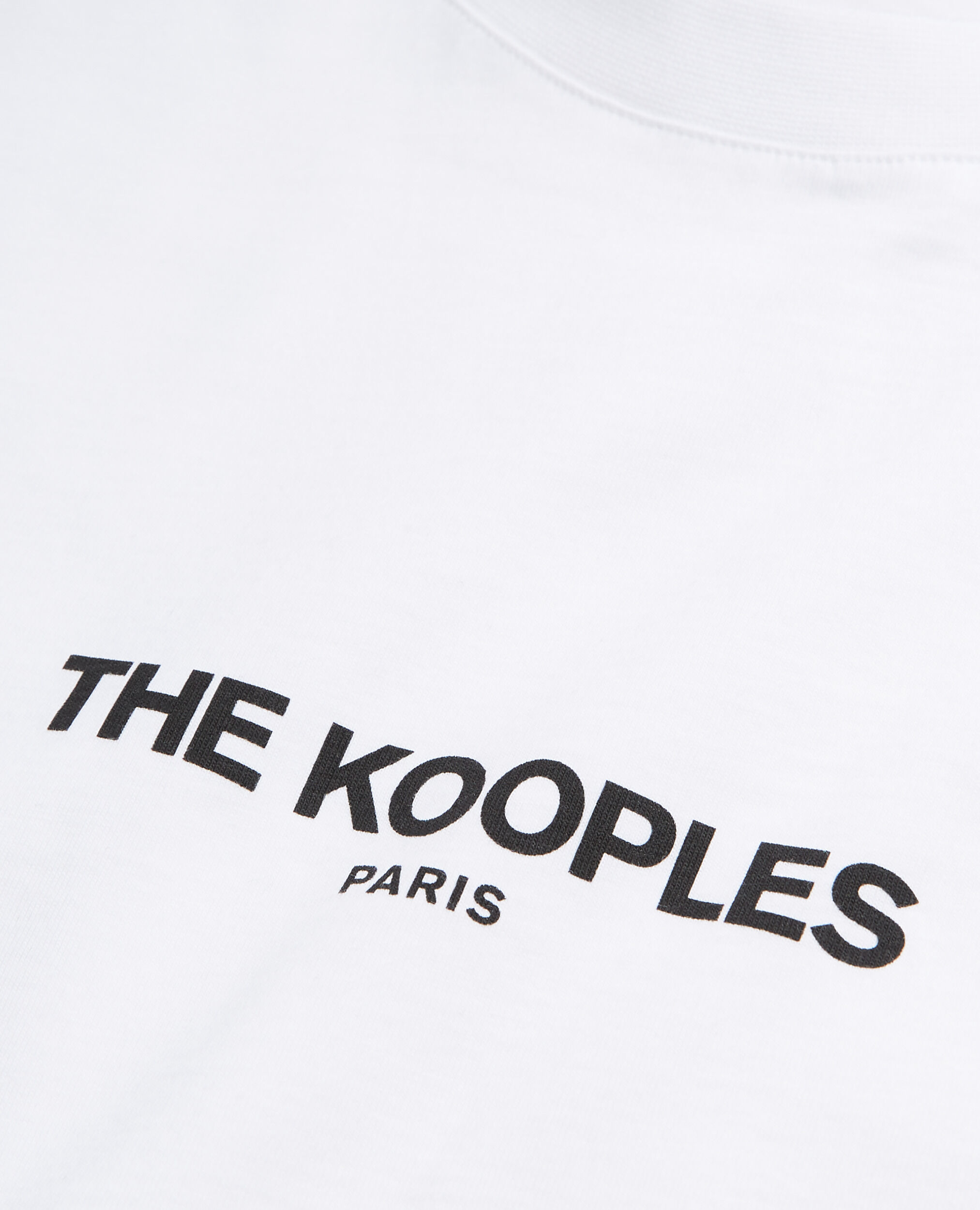 T-shirt blanc coton à logo imprimé
