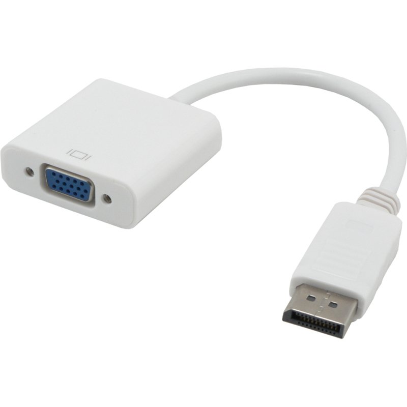 MCL CG-294C câble vidéo et adaptateur 0,2 m VGA (D-Sub) DisplayPort Blanc