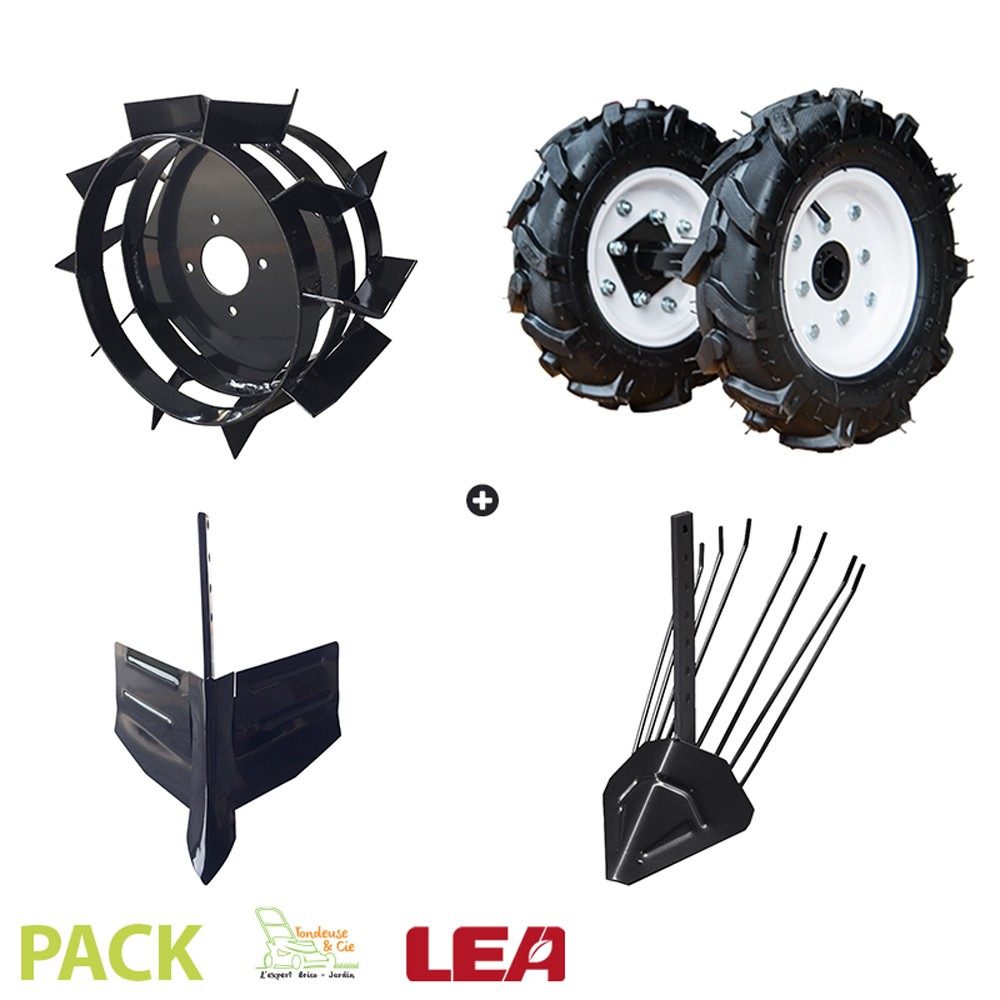 Motobineuse thermique 212cc 4 accessoires 2av 1ar travail 88cm lea le42212
