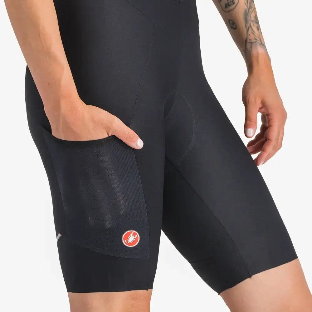 Castelli Unlimited Endurance DT Fietsbroek Kort Zwart Dames