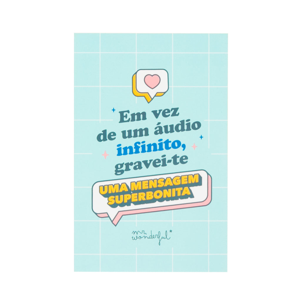 Postal Com Gravador De Mensagem Áudio