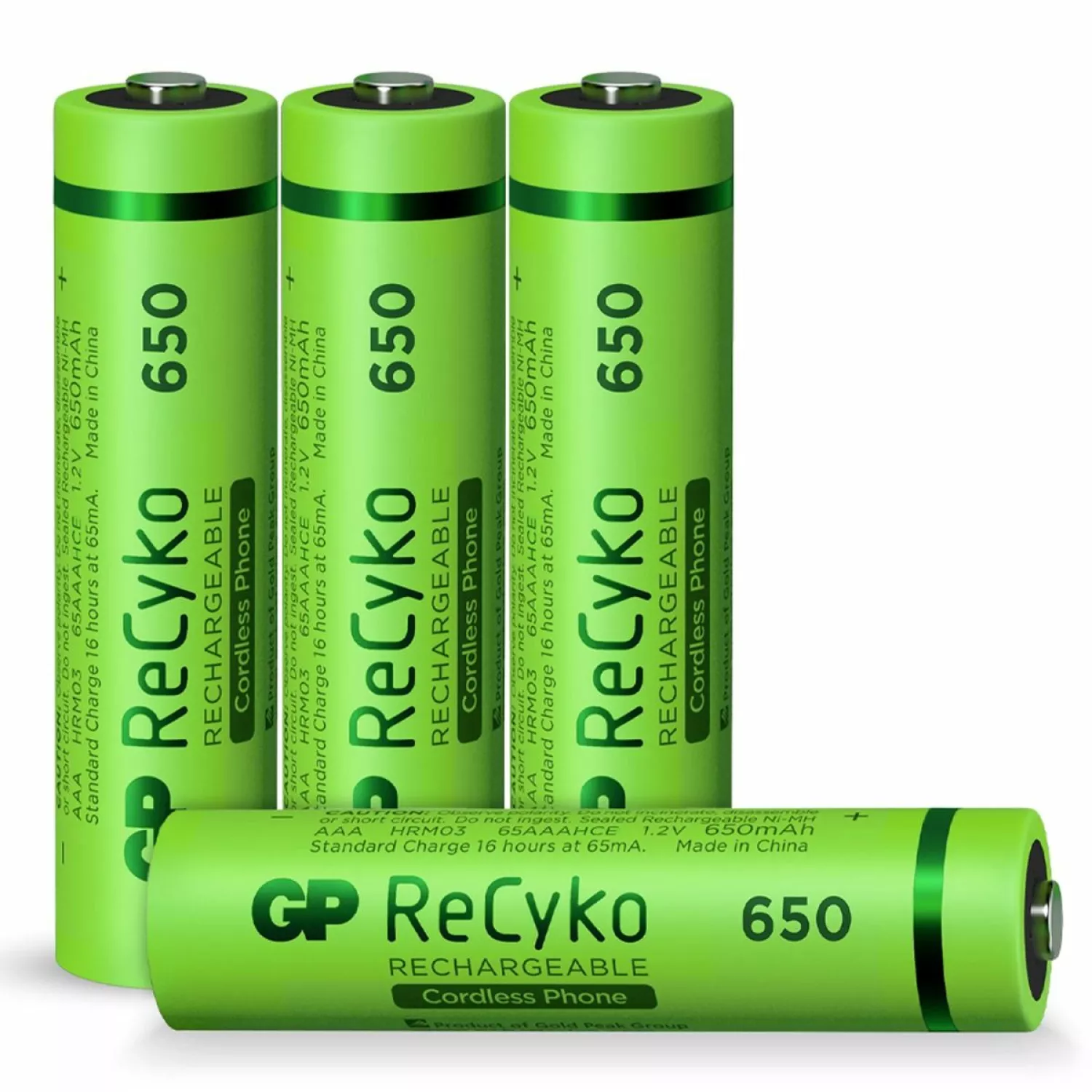 GP NiMH 650 mAh ReCyko Oplaadbaar batterij 1,2V (4st) - AAA - GPRCK65AAA570C4