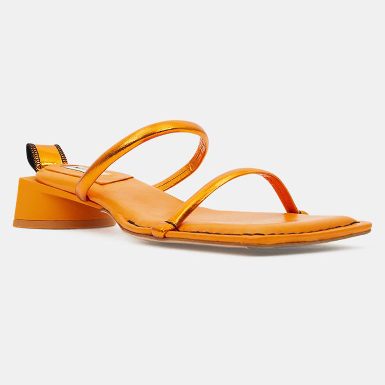 Miista Mules en Cuir orange