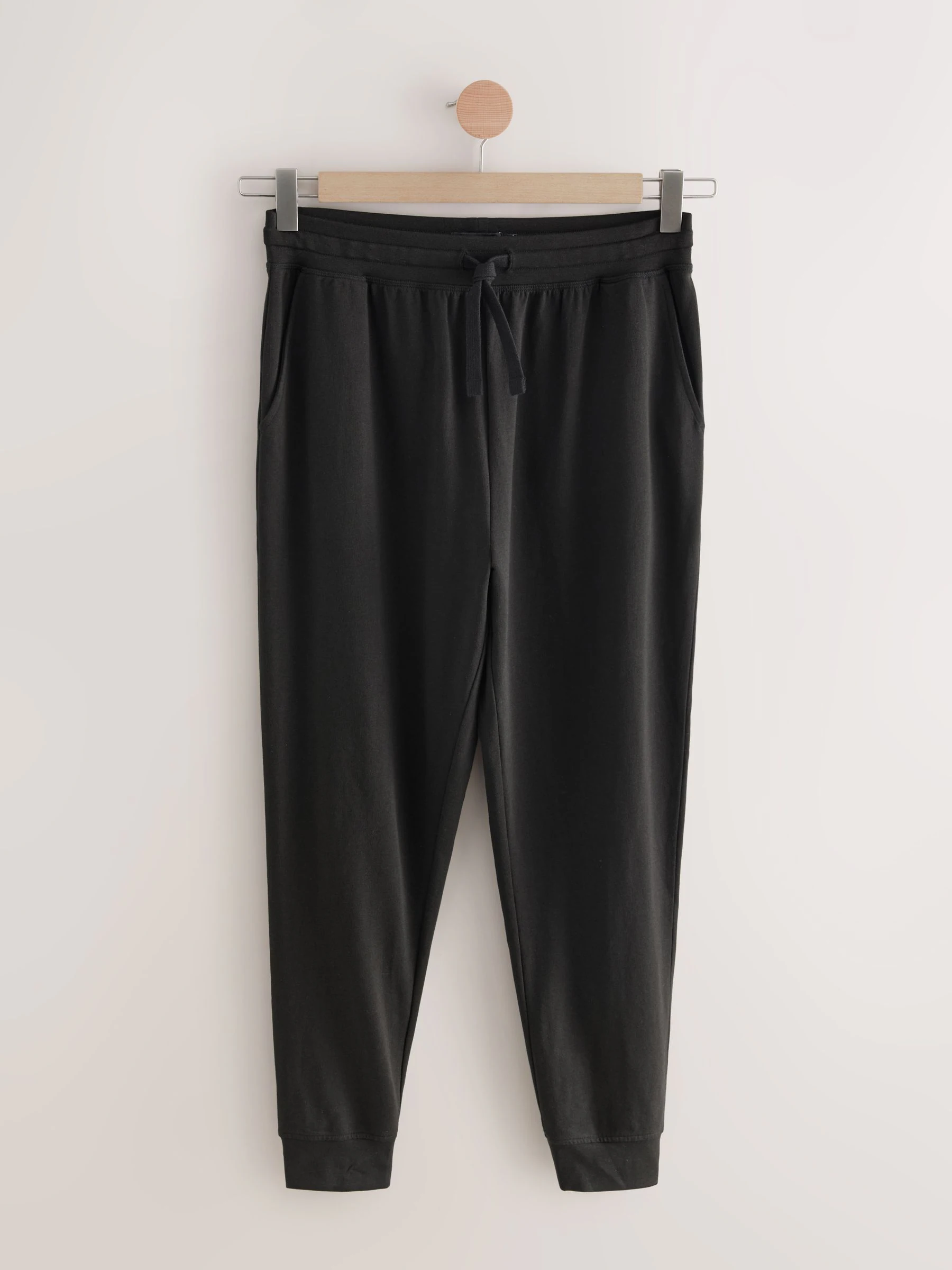 Zwart - Met boorden - Dunne joggingbroek