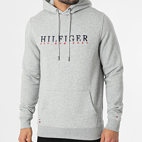 Sweat Capuche Corp Graphic 2204 Gris Chiné