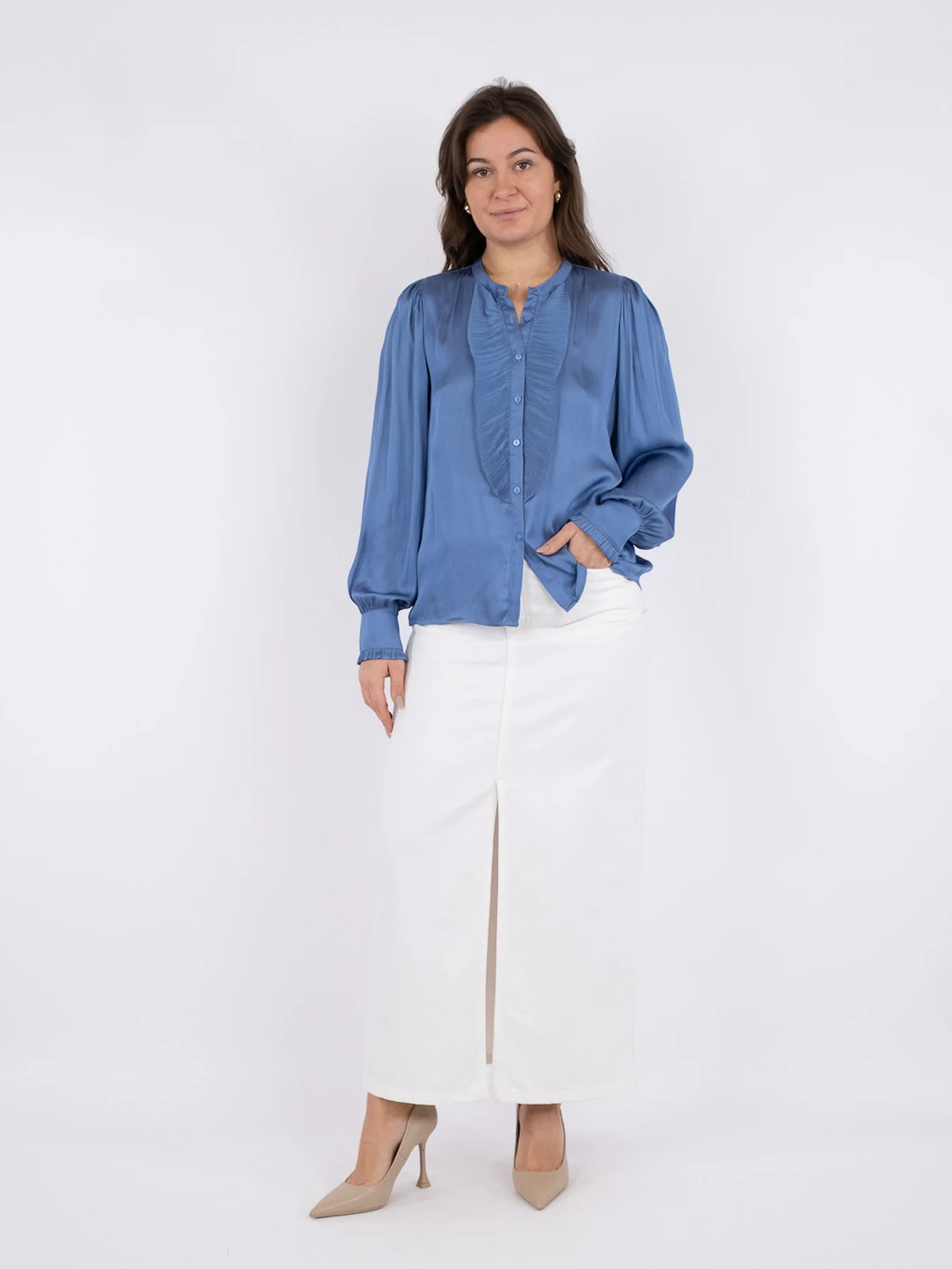 Neo Noir Zola Blouse blue