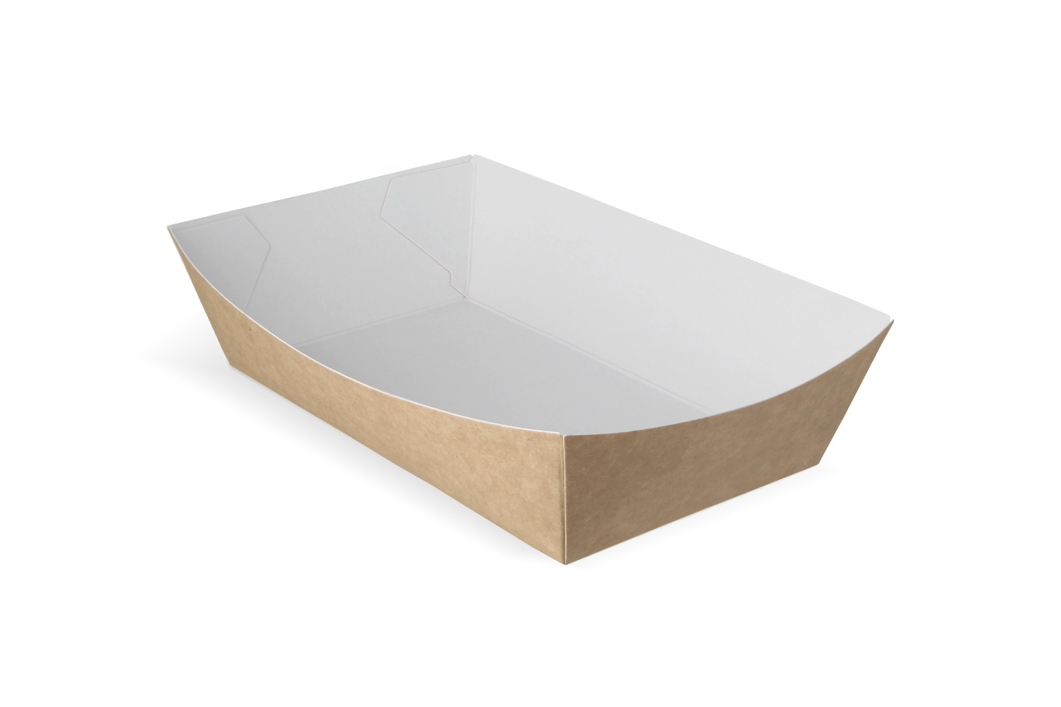 Frietbakjes A14 kraft/wit BIO