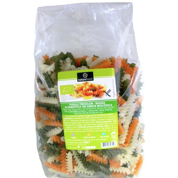 Fusilii Tricolor De Arroz Bio Isento De Glúten
