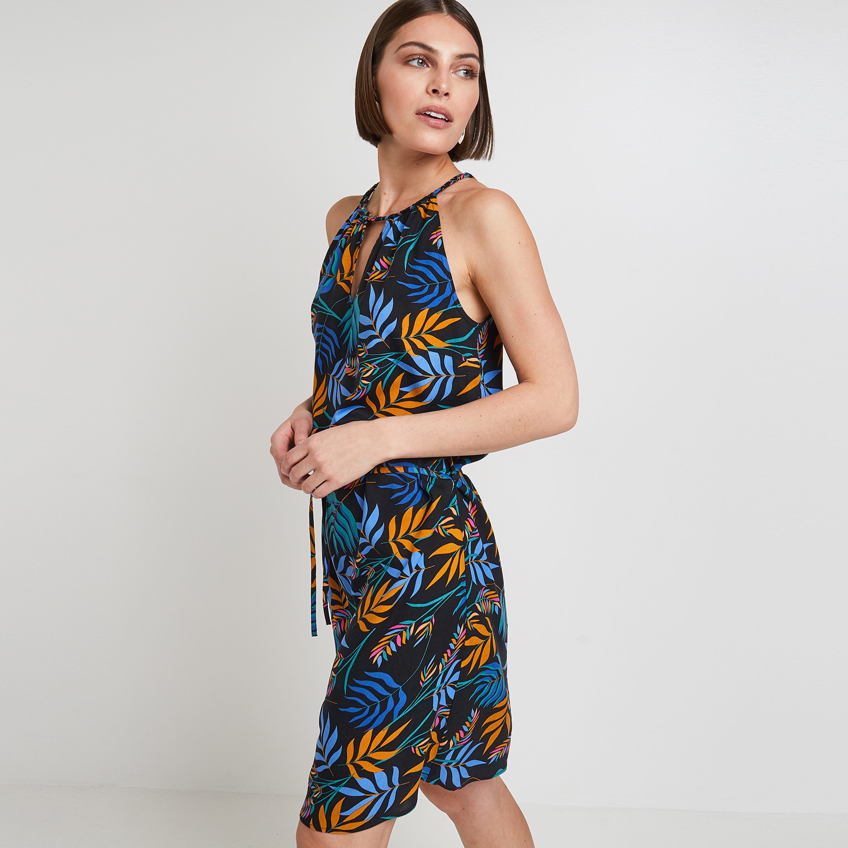 Robe imprimée femme - NOIR