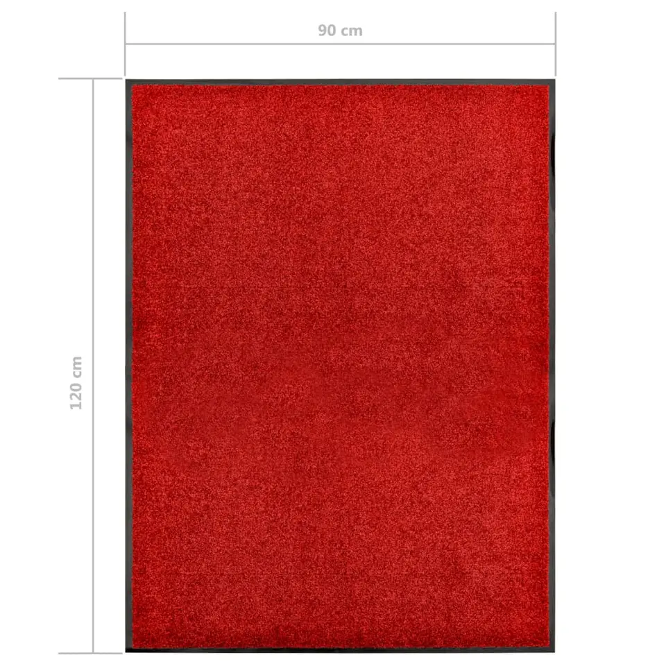 vidaXL - Mat - Rood - Stof - 90 x 120 cm