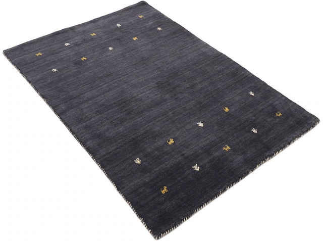 carpetfine Wollteppich »Gabbeh Uni,  auch als Läufer und Rund erhältlich« rechteckig 15 mm Höhe reine Wolle, handgewebt, Gabbeh Loom Tiermotiv, grosse Farbauswahl