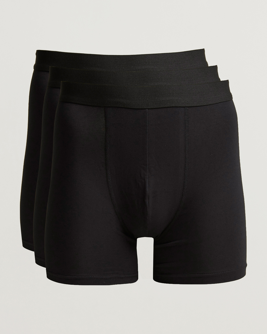 Bread & Boxers 3-Pack Long Boxer Brief Black