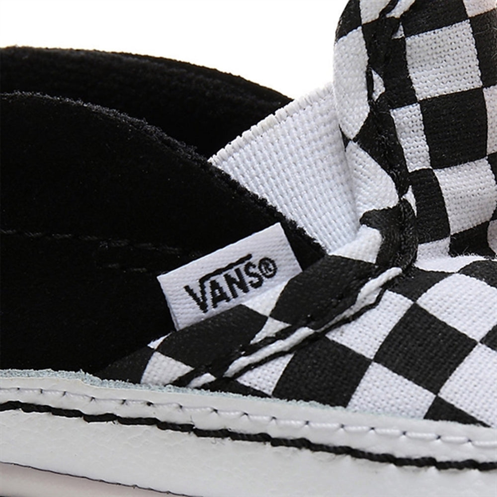 IN Slip-On V Crib Sneakers Checker Black/True White