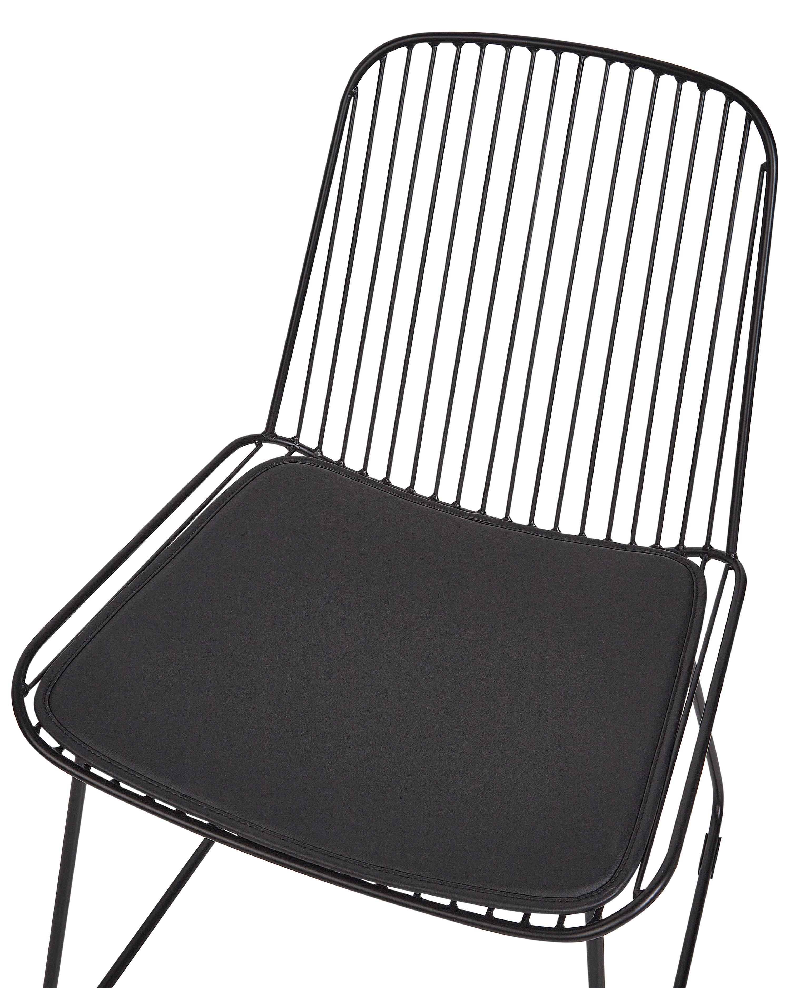 Set van 2 eetkamerstoelen PENSACOLA Metaal Zwart